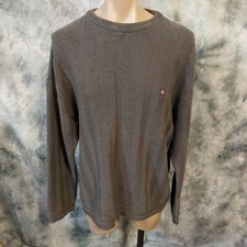 VTG Chaps Ralph Lauren Mens Gray Hand Framed Knit Crew Neck Sweater XL