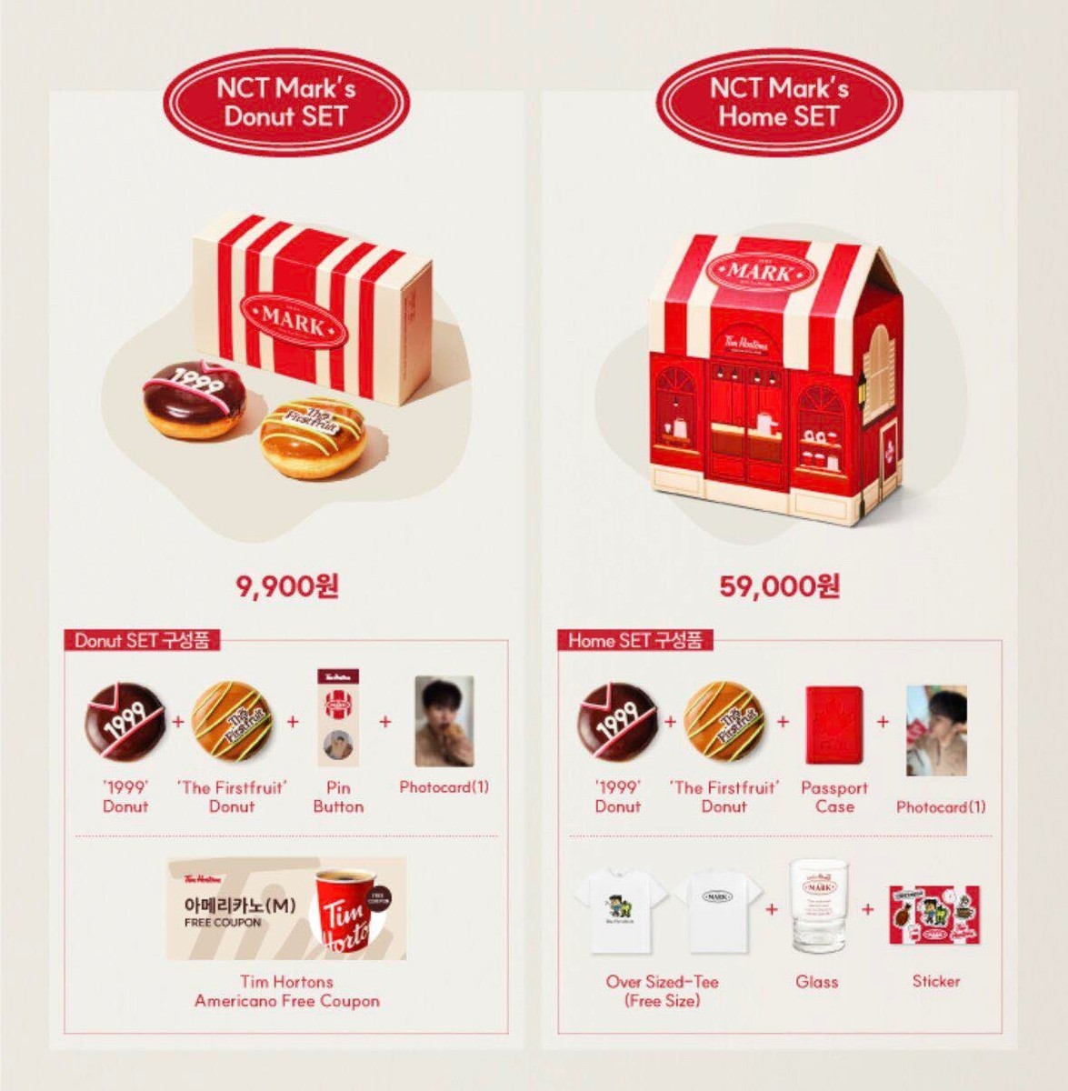 NCT マーク　TimHortons Tシャツ 即日配送可能】NCT マーク Tim Hortons ティムホートン Tシャツ