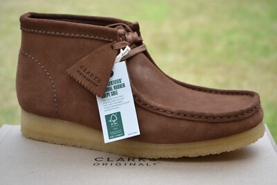 Clarks Originals Neu mit Karton Stiefel WALLABEE BOOT ICDT Cola Wildleder UK 9 / 43