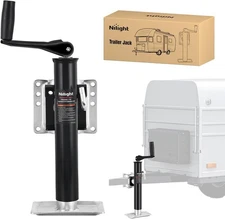 Nilight Trailer Jack 2000LBS Swivel Bolt-On 10 Inch Vertical Travel Alloy Steel