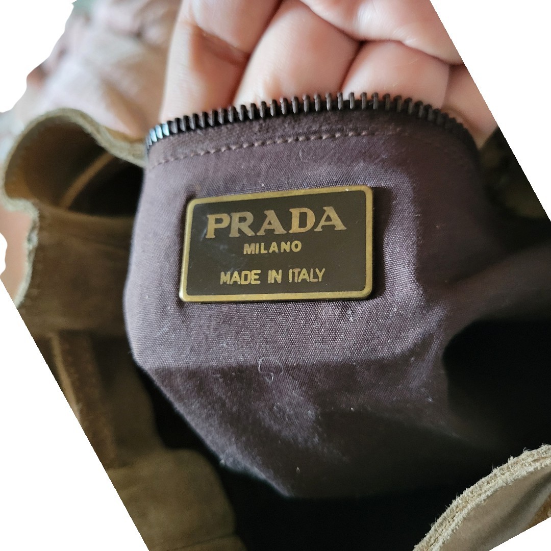 PRADA Shoulder Bag Suede Beige Auth 162513 thumbnail 22