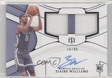 2021-22 National Treasures Rookie Materials Dual 20/99 Ziaire Williams Auto s3g