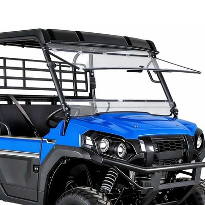 For Kawasaki Mule Pro FXT/FX/DXT/DX 3-in-1 Front Flip Vented Windshield Window