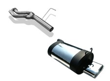  Edelstahl Racing-Komplettanlage ab Kat Mercedes SL R129 160x80mm