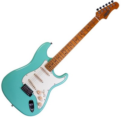 Jet Guitars JS300 E-Gitarre Sea Foam Green ST-Style Linde Ahorn Roasted Maple