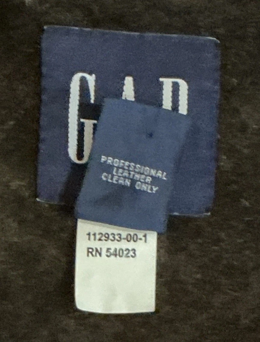 Vtg 90s/Y2K Gap “Blue Label Era” Split-Suede Relaxed-Fit Leather Jacket Mens L - product detail image 13