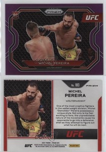 2021 Panini Prizm UFC Purple Prizm /149 Michel Pereira #183 Rookie RC