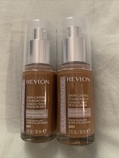 2-Revlon Illuminance Skin-Caring Liquid Foundation 501 Toasted Caramel 1oz