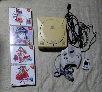 Sega Dreamcast Console Sakura Wars 1 2 3 4 Set VMU Controller Tested JP