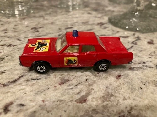 Vintage Matchbox Lesney Superfast 59 Mercury Fire Chief Car.