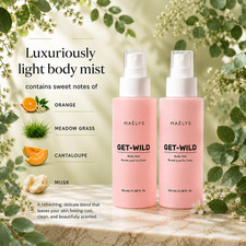 2 X MAELYS GET-WILD BODY MIST 3.4 OZ EACH NEW