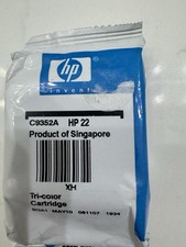 HP 22 Product Of Malaysia C9352A Tri-Color Ink Cartridge Unopened