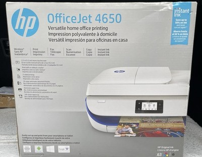 HP OfficeJet 4650 All-in-One Wireless Printer White - NEW Open Box