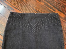 Vintage SM Jodi Arnold MINT black denim pencil skirt, 100% cotton, Made in USA