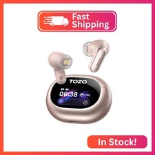 TOZO NC20 Pro Active Noise Cancelling Wireless Earbuds, Smart LCD Screen