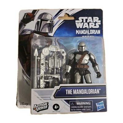 STAR WARS Hasbro Action Verse The Mandalorian 4.5'' Action Figure & Accessories 