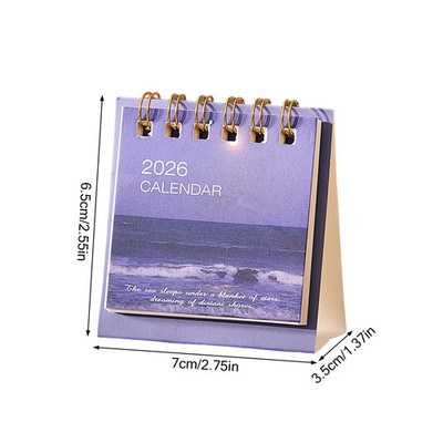 Mini-Tischkalender Sternenlicht Thema Tragbarer Monatsplaner Dreieck