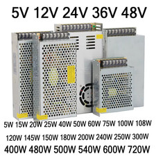 12V 24V 36V 48V 5V DC Power Supply SMPS 1A 2A 3A 5A 10A 110V AC 220V to 12Volt 4