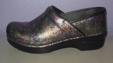 Dansko Professional Patent Leather Clogs  Metallic Ink  Size 39 Euro 8.5-9 US