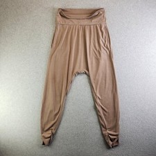 Free People Pants L Beige Echo Harem Drop Crotch Super High Rise FP Movement