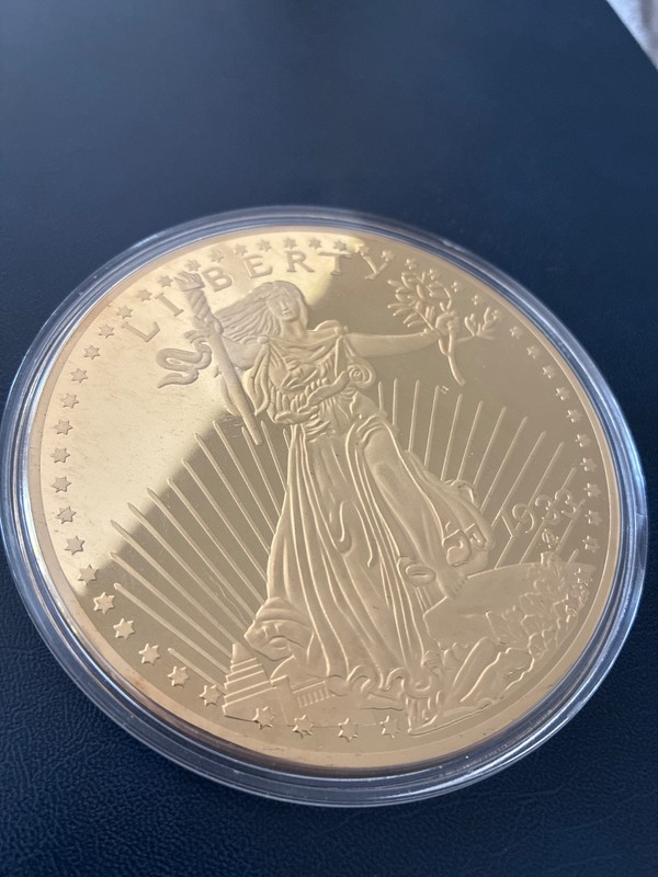The Jumbo Gold Dream Gold Double Eagle Coin Collection Cu Layerd In 24 K Gold
