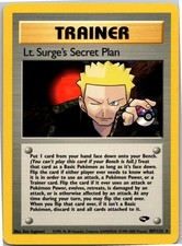Lt. Surge's Secret Plan 107/132 Rare Gym Challenge Pokemon Unlimited HP