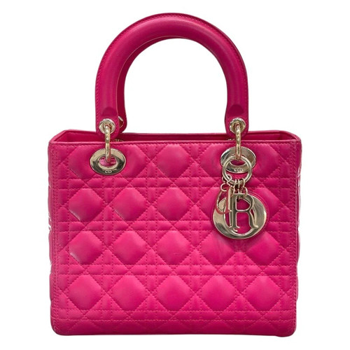 DIOR Lady Medium Pink Leather Handbag #OKB2637