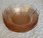 Set/6 Macbeth Evans American Sweetheart Pink Depression Glass Cereal Berry Bowls