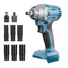 750Nm Cordless Impact 1/2" Wrench For Makita 18V Battery Brushless Li-ion Driver