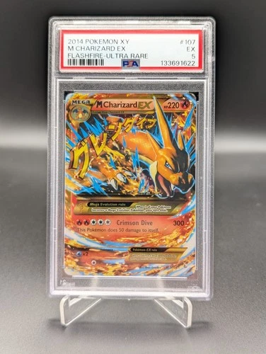 2014 Pokemon XY M Charizard EX Flashfire - Secret Rare #107 PSA 5
