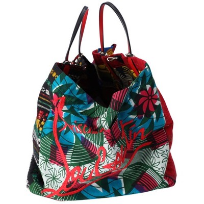 Christian Louboutinパイソン柄バッグ Baggy - Tote bag - 'Bengali' printed hairy calf leather - Brown