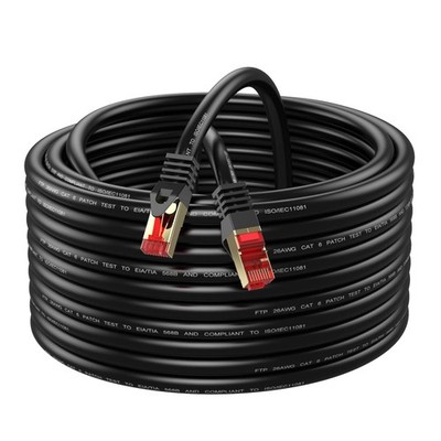Cat6 Outdoor Ethernet Cable 200ft,Outdoor Shielded Grounded UV Resistant Waterpr