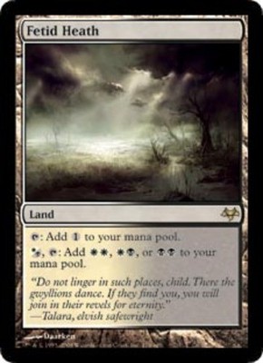 Eventide Fetid Heath x1 Moderate Play, English Magic Mtg M:tG