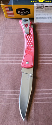 Buck 110 Slim BOS S35vn Super Steel Blade Custom Red Color Made in U.S.A.