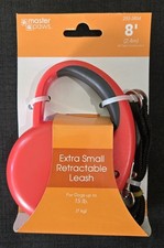 New Master Paws 8' Extra Small Retractable Leash - Up to 15lbs - Red