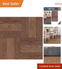 Brown Wood Look Peel Stick Floor Tiles 12x12 Waterproof Easy Install