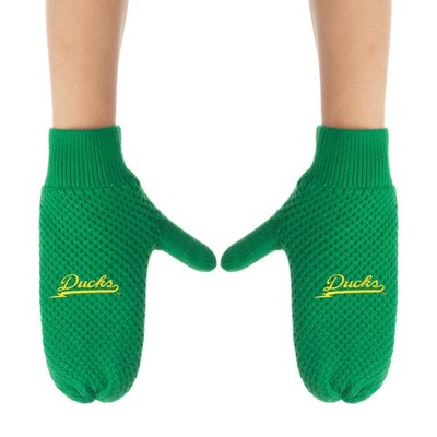 ZooZatz Oregon Ducks Knit Bow Headband & Mittens Bundle