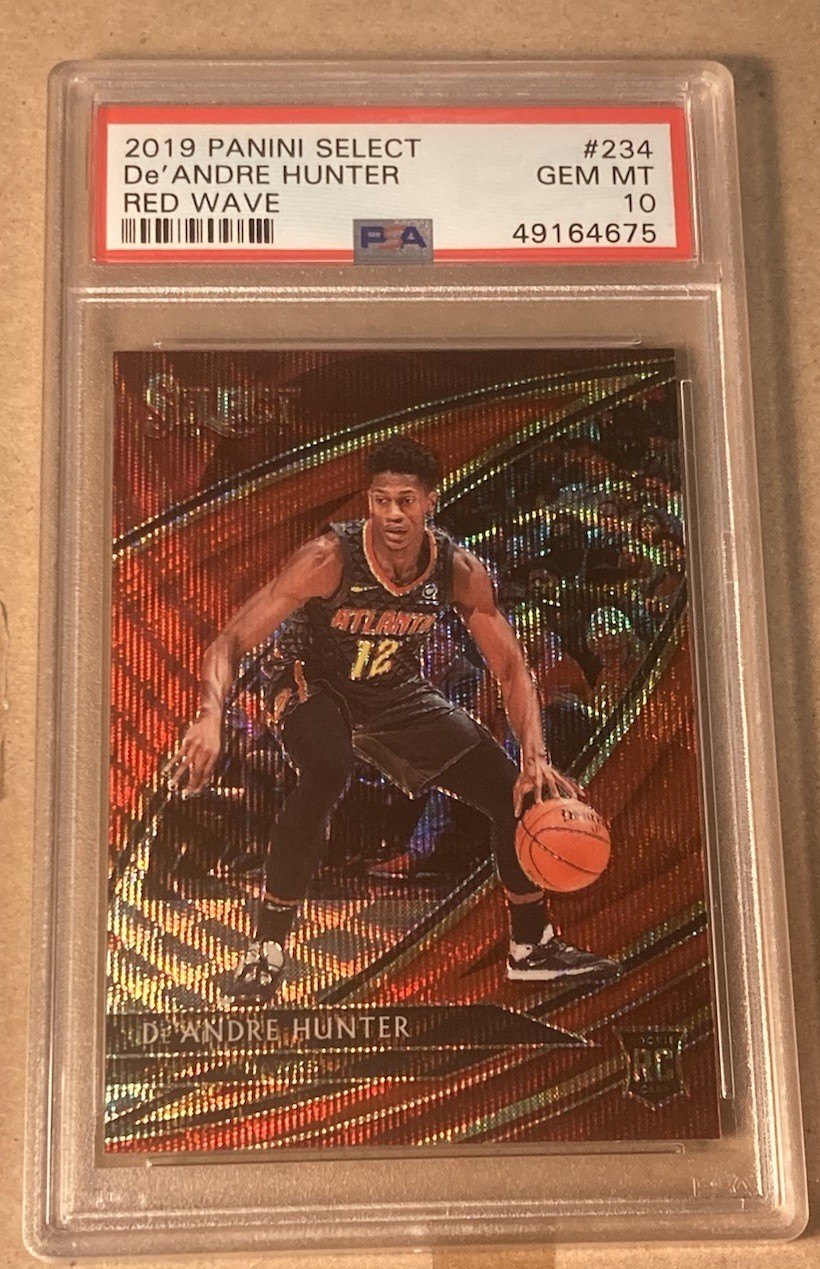 2019 Panini Select Courtside Red Wave De’Andre Hunter PSA 10 Gem Mint RC
