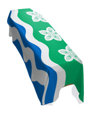 Bandera con cortina de ataúd del condado de Cumberland - Hecha a pedido en el Reino Unido