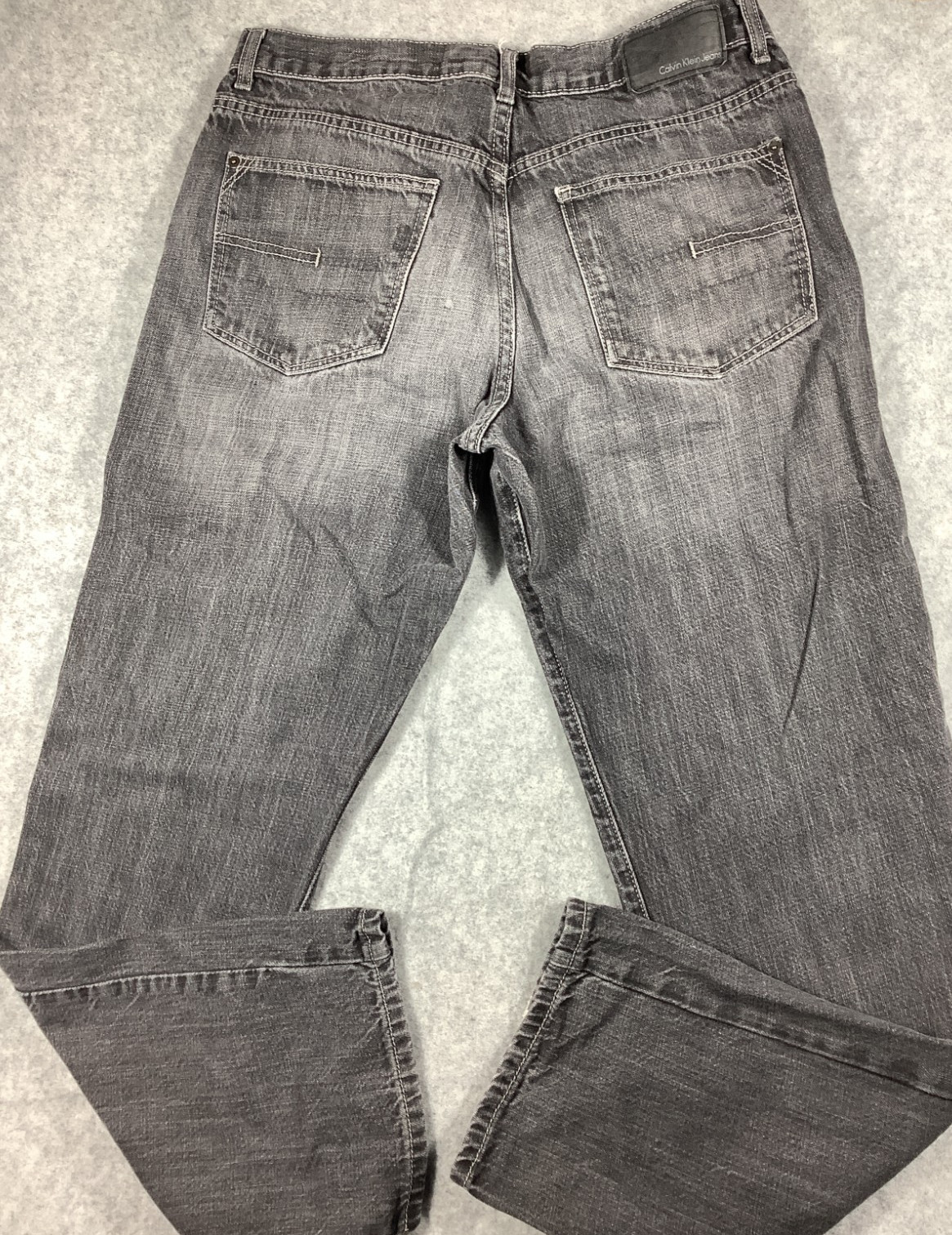 Calvin Klein Relaxed Straight Jeans W34 L32 Grey Men's 139x image 3