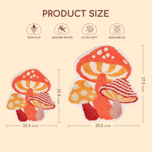 Large Rug Funny Bathroom Decor, Cute Absorbent Bath Mat Non-Slip Washable, Fl... - Picture 2 of 6