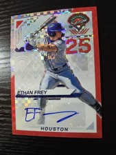2025 Panini Prospect Edition Ethan Frey AUTO Red Power Holo  *67/99*