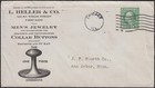 1914 Flat-plate coil #443 on great illustrated Advertising cover; Collar Buttons — photo 1
