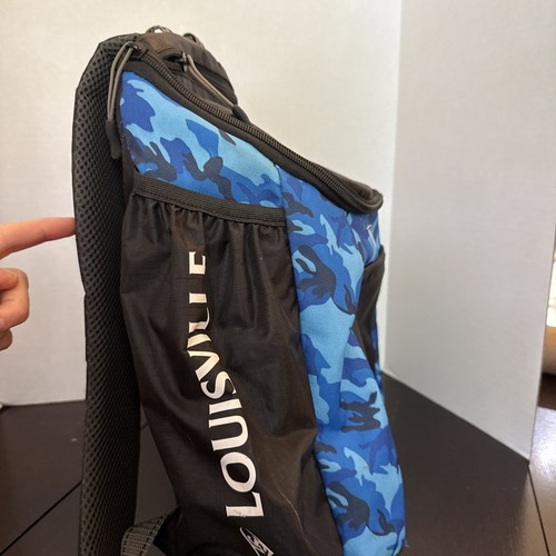 Louisville Slugger 2 Bat Backpack Baseball/Softball Pack Bag Black W/Blue Camo - 第 2/11 張圖片