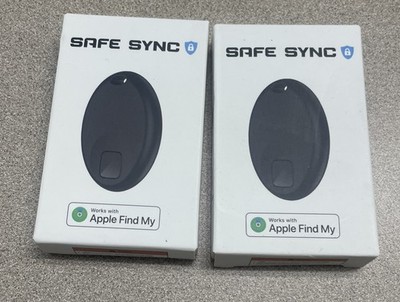 Safe Sync Black Smart Bluetooth Tracker For Find My Anti Loss Security Set Of 2