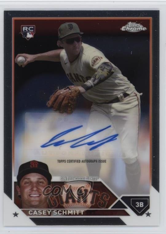 2023 Topps Chrome Update Auto Casey Schmitt #AC-CSC Auto wq8