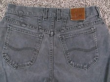 Vintage Lee Jeans Womens 12 Blue Gray Wash High Waist Tapered Denim 29x31
