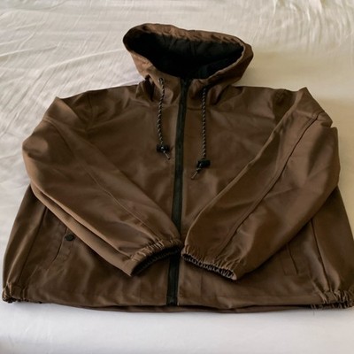 Nomad Brown Hooded Zip Windbreaker Jacket Drawstring Men's Size M