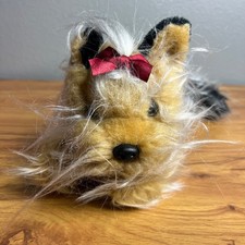 Animal Alley Vintage Plush Yorkie Yorkshire Terrier Toys R Us Red Bow 2000