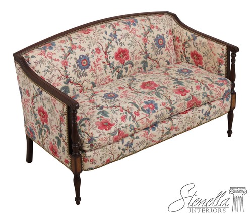 72552: HICKORY CHAIR Mahogany Frame Sheridan Style Loveseat Settee 2 Of 2